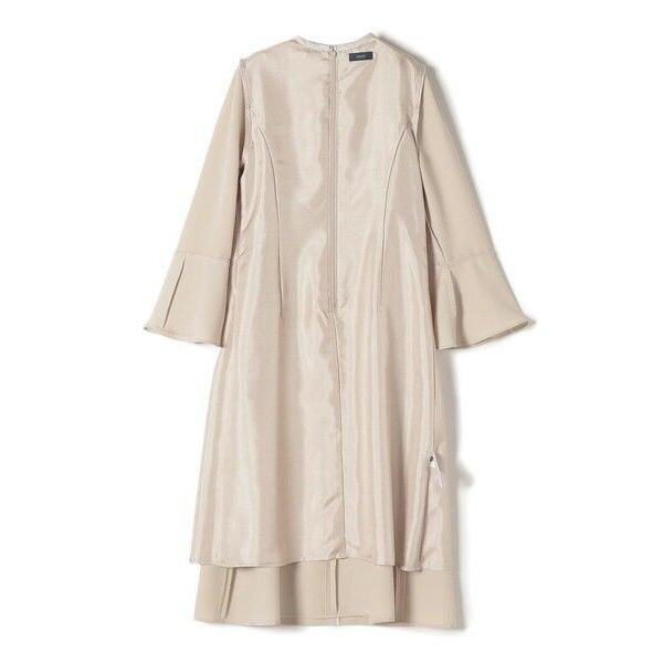 SHIPS for women / シップスウィメン 〈手洗い可能〉パールモチーフ デザイン スリーブ フレア ワンピース◇ ポリエステル100%，