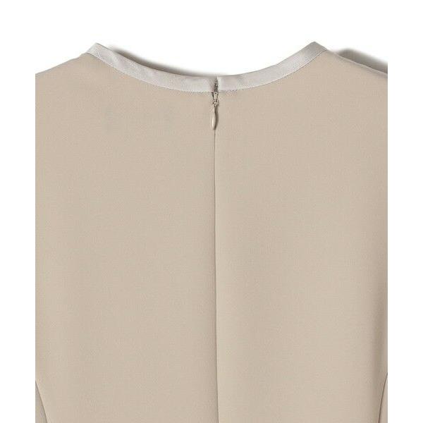 SHIPS for women / シップスウィメン 〈手洗い可能〉パールモチーフ デザイン スリーブ フレア ワンピース◇ ポリエステル100%，