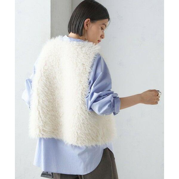 SHIPS（シップス） リバーシブル フェイクファー ボンディング ジレ 