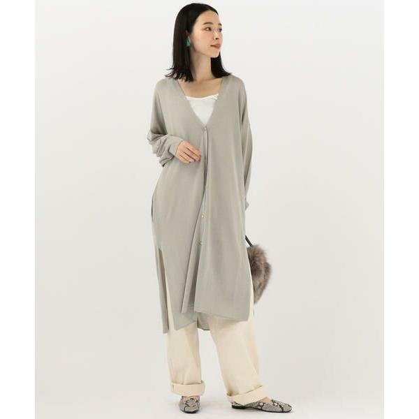 SHIPS for women / シップスウィメン シアーロングカーディガン SHIPS