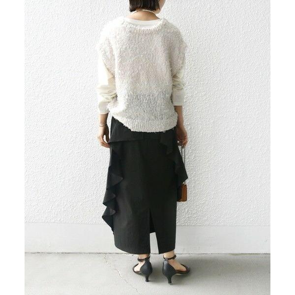 SHIPS for women / シップスウィメン * 〈手洗い可能〉チュール フェザー Uネック 2WAY ニット ベスト ◇｜selectsquare｜17