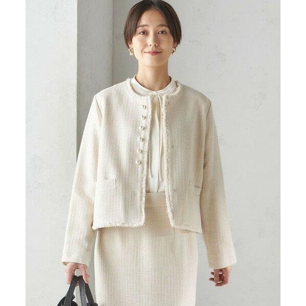 SHIPS（シップス） 〈セレモニー対応可〉スラブ ツイード ノーカラー