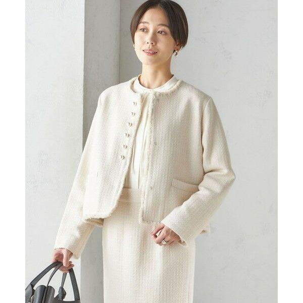 SHIPS（シップス） 〈セレモニー対応可〉スラブ ツイード ノーカラー