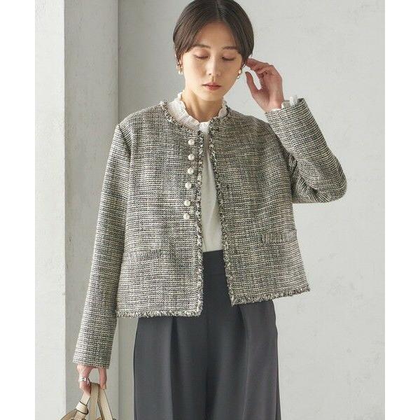 SHIPS（シップス） 〈セレモニー対応可〉スラブ ツイード ノーカラー