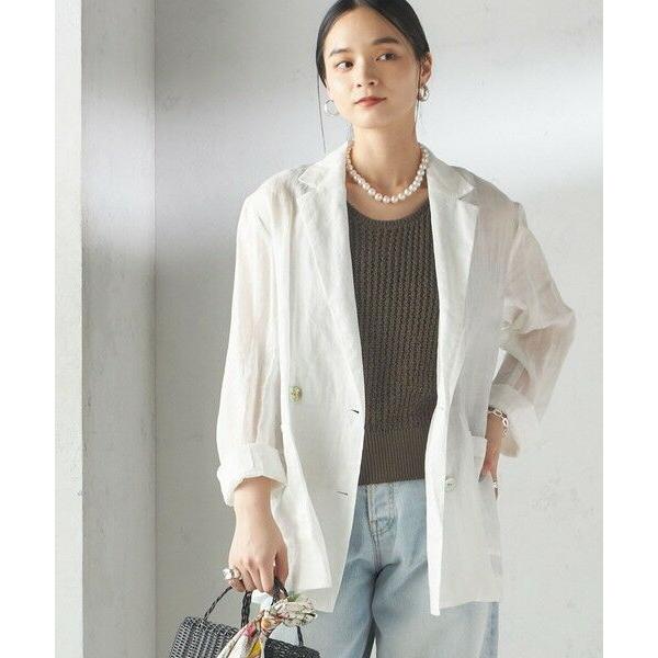 お値下げ！SHIPS【美品】25SS シアー ラミー ジャケット SHIPS（シップス） 〈手洗い可能〉ラミー シアー ジャケット