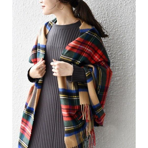 SHIPS（シップス） 【SHIPS別注】JOHNSTONS:カシミヤチェックストール