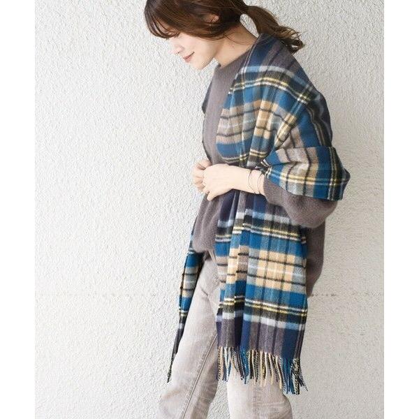 SHIPS（シップス） 【SHIPS別注】JOHNSTONS:カシミヤチェックストール