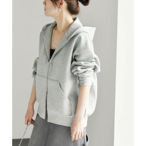 新品　SHIPS quaranciel ポンチダブルジップスウェットパーカ quaranciel:〈洗濯機可能〉ポンチ ダブルジップ スウェット