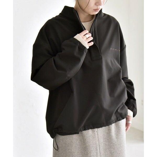 SHIPS（シップス） quaranciel:〈洗濯機可能〉ハーフ ジップ ロゴ 刺繍