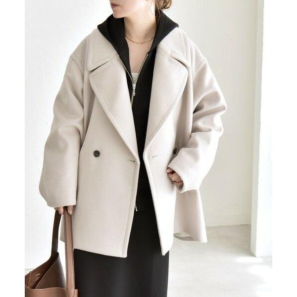 SHIPS PURE WOOL ダブルブレスト テーラード コート SHIPS（シップス） quaranciel: PURE WOOL ダブルブレスト テーラード