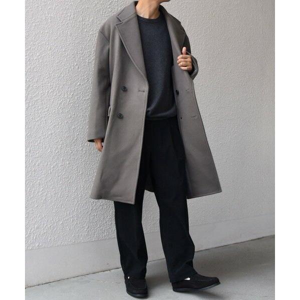 SHIPS チェスターコート　グレー SHIPS（シップス） SHIPS any: PURE WOOL MELTON ダブル チェスター