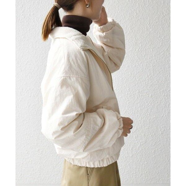 SHIPS any: ナイロン × ボア リバーシブル スタンドカラー ショート SHIPS｜SHIPS any: ナイロン * ボア リバーシブル スタンドカラー