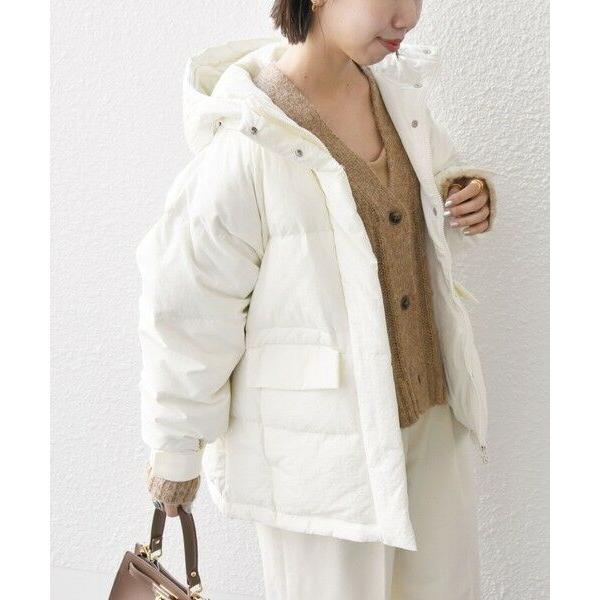 くーぽん様⭐︎SHIPS WOMANベージュ ダウンジャケット フード付き SHIPS for women / シップスウィメン any: フーディ ショート