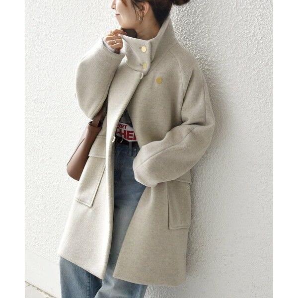 SHIPS any: カシミヤ ミックス スタンドカラーミドル コート 25AW SHIPS（シップス） SHIPS any: カシミヤ ミックス スタンドカラー