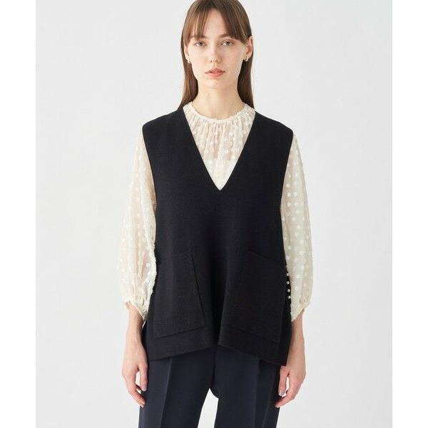 TOMORROWLAND Vネック ベスト 新品タグ付き TOMORROWLAND（トゥモローランド） パールコンビ Vネックベスト