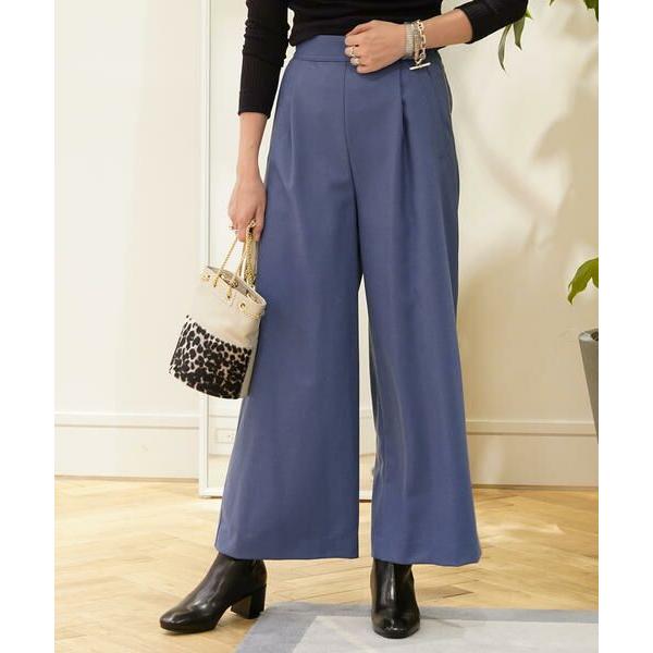 Tomorrowland トゥモローランド ウールサキソニー ハイウエストタックパンツ 21新発