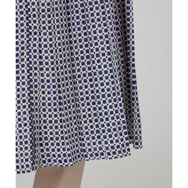 TOMORROWLAND（トゥモローランド） カラーグリッドプリント プリーツ