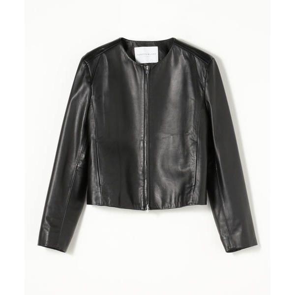 【美品】TOMORROWLAND ラムレザーブルゾン TOMORROWLAND（トゥモローランド） ラムレザー ジップアップブルゾン