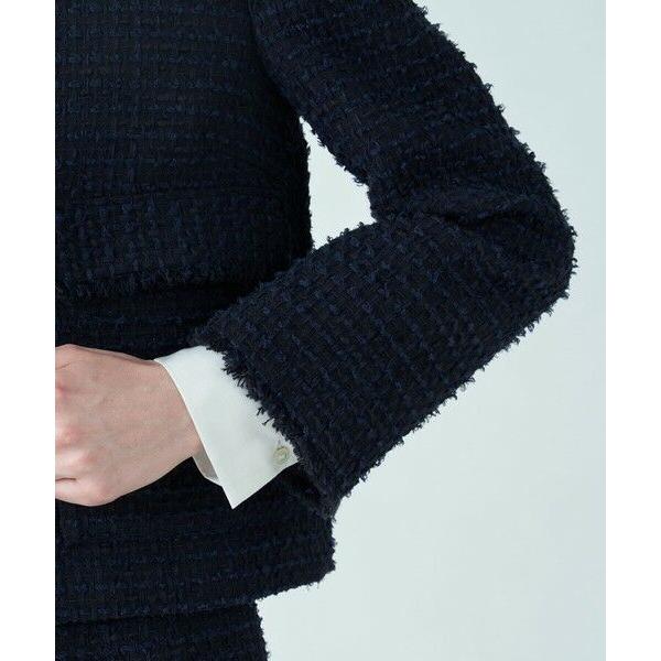 【新品・未使用】トゥモローランド ツイードノーカラージャケット サイズ36 TOMORROWLAND / トゥモローランド ミックスヤーンツイード ノー