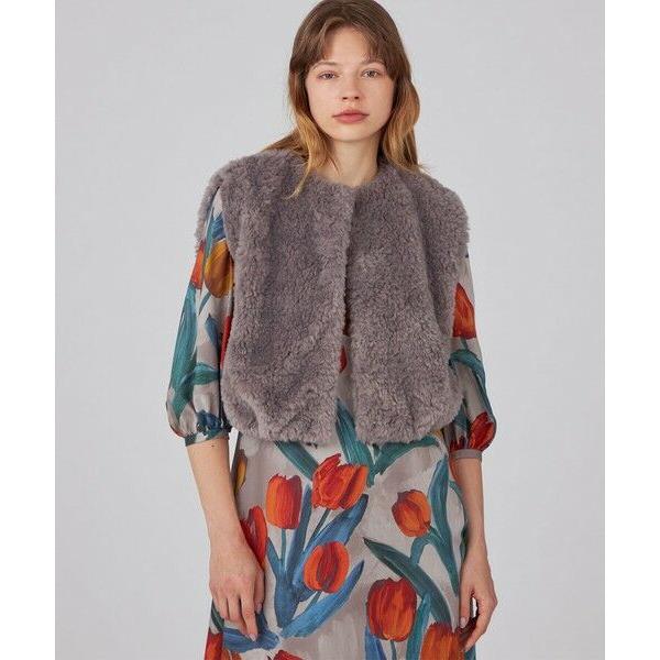 TOMORROWLAND ランダムファーショートベスト 美品 セール】ランダムファー ショートベスト（ベスト）｜BALLSEY