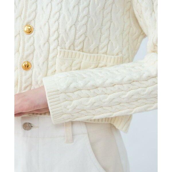 TOMORROWLAND ハイブリットコットンケーブル クルーネックカーディガン ハイブリットコットンケーブル クルーネックカーディガン | maison