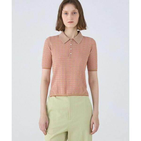 MACPHEE コットンナイロンラメチェック ポロプルオーバー TOMORROWLAND（トゥモローランド） コットンナイロンラメチェック ポロ