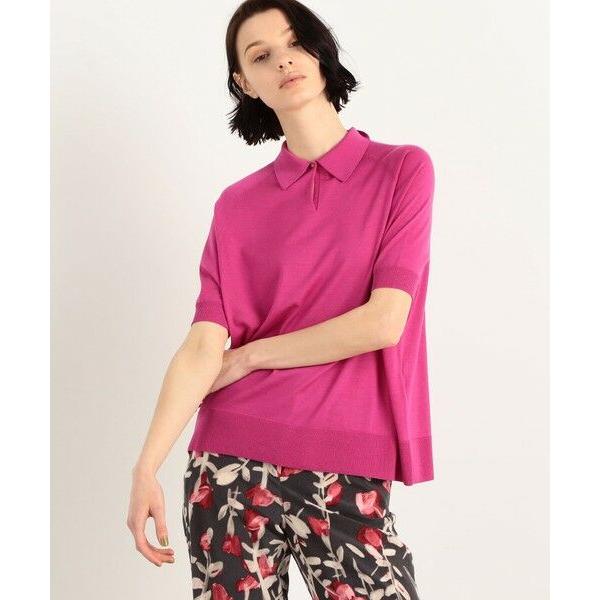 TOMORROW LAND カシミヤ シルク ポロカラープルオーバー 大きめ TOMORROW LAND カシミヤ シルク ポロカラープルオーバー 大きめ