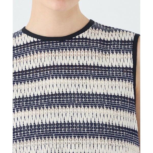 クロッシュボーダー フロンタブルトップス　ネイビー TOMORROWLAND / トゥモローランド クロッシュボーダー フロン