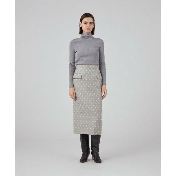 トゥモローランド　サキソニードットジャカード タイトストレートスカート TOMORROWLAND｜サキソニードットジャカード タイトストレート