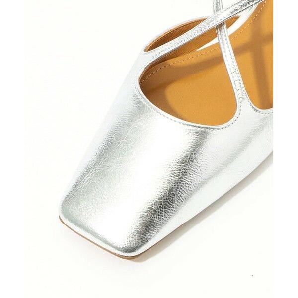 PIPPICHIC シルバーオープントゥシューズ TOMORROWLAND（トゥモローランド） PIPPICHIC AMBER シルバー フラット