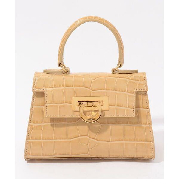時間指定不可 Tomorrowland トゥモローランド Carbotti クロコダイル型押しレザー ミニハンドバッグ 正規店仕入れの Azerbaijanfoundation Az