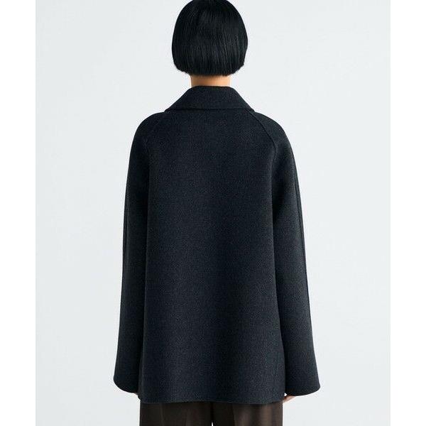 トゥモローランド　Ａラインピーコートショート丈　TOMORROWLAND完売美品 プレミアムシェットランドウール ショートポロコート（ピーコート