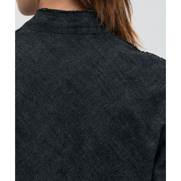 TOMORROWLAND（トゥモローランド） ヘリンボーンツイード ノーカラー