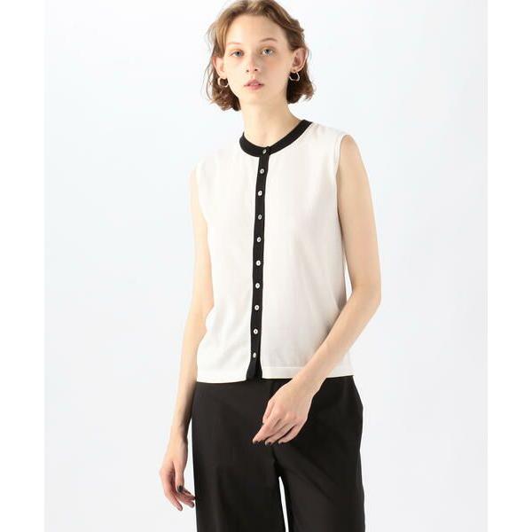 40 割引くらしを楽しむアイテム Tomorrowland トゥモローランド コットン クレリックノースリーブプルオーバー ニット セーター レディースファッション ファッション Littlestaruc Com