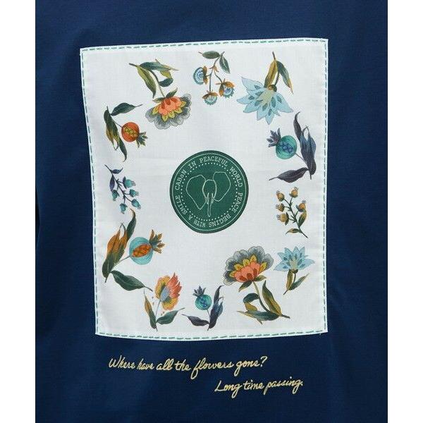 CABaN スビンコットン フラワーサークルプリントＴシャツ CABaN スビンコットン フラワーサークルプリントTシャツ