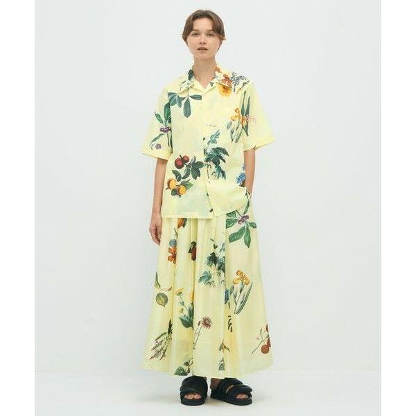 TOMORROWLAND / トゥモローランド CABaN コットン Green Showerプリント ハーフスリーブシャツの画像