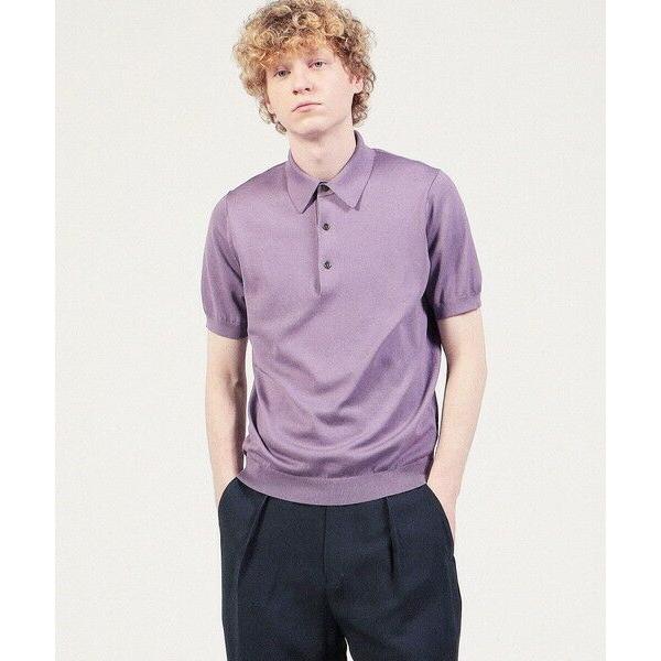 トゥモローランド トリコ シルク コットン ニット 長袖ポロシャツ M トゥモローランド トリコ シルク コットン ニット 長袖