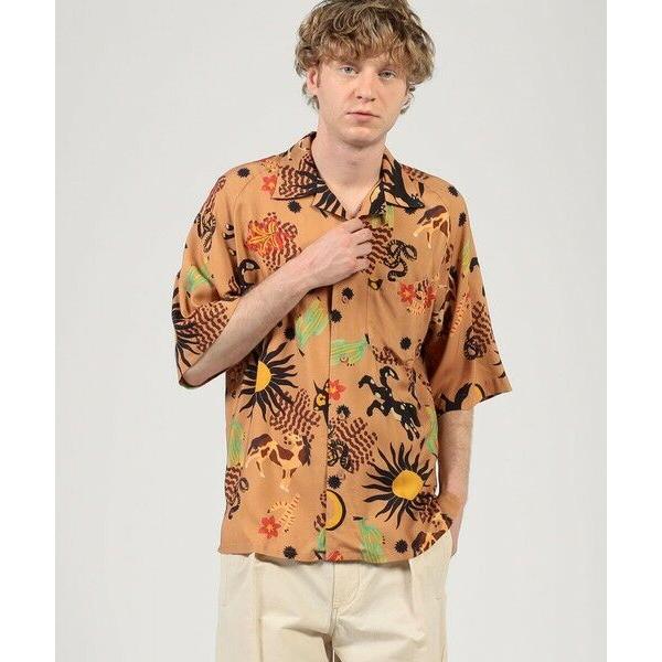 TOMORROWLAND / トゥモローランド 【別注】m's braque レーヨンオープンカラー ハーフスリーブシャツの画像