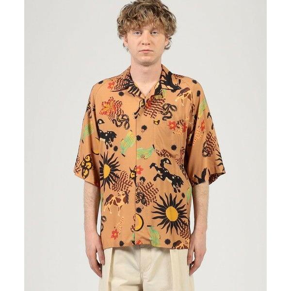 TOMORROWLAND / トゥモローランド 【別注】m's braque レーヨンオープンカラー ハーフスリーブシャツの画像