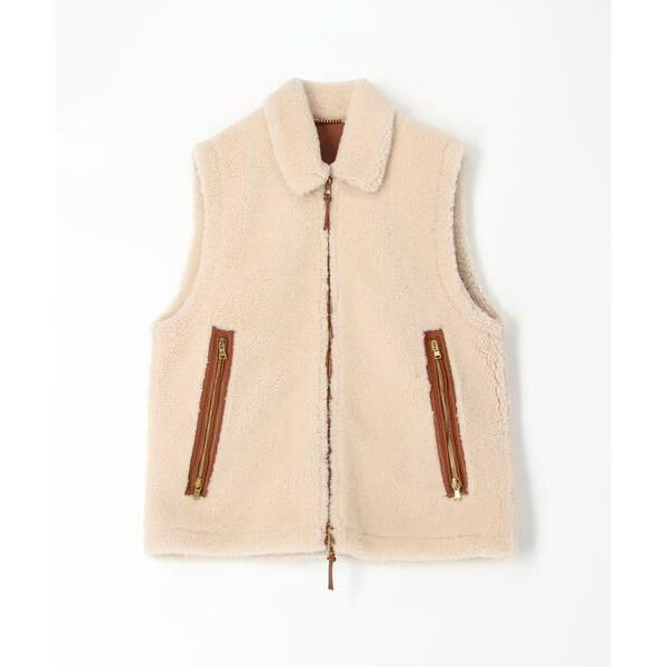 即購入可★ TOMORROWLAND / トゥモローランド DENIM ムートン ジップアップベスト 【KUE2813948419】(101640円)