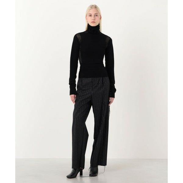 TOMORROWLAND / トゥモローランド diotima Merino Mesh Stripe メッシュコンビ タートルネックニットの画像