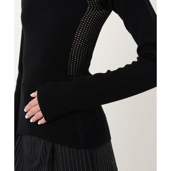 TOMORROWLAND / トゥモローランド diotima Merino Mesh Stripe メッシュコンビ タートルネックニットの画像