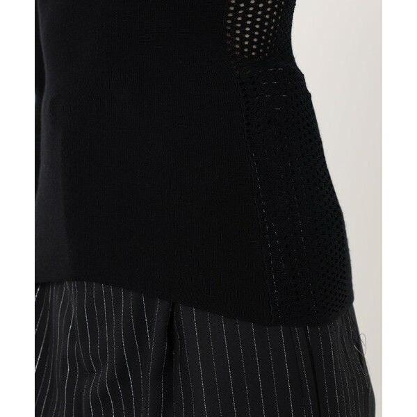 TOMORROWLAND / トゥモローランド diotima Merino Mesh Stripe メッシュコンビ タートルネックニットの画像
