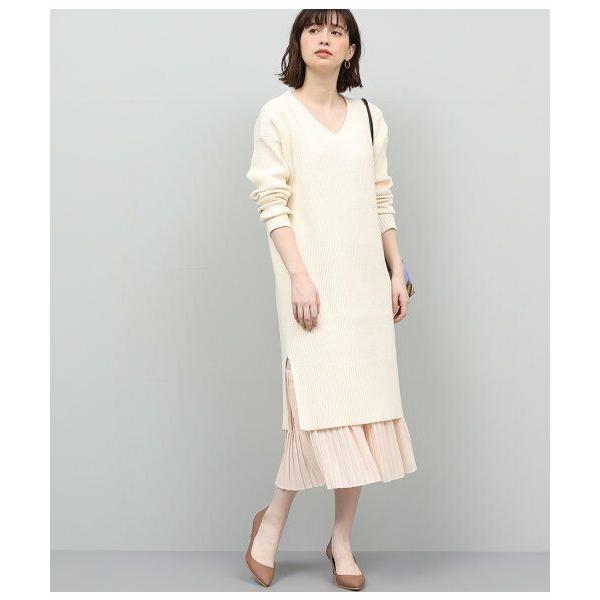Rope ロペ プリーツインナー付き 片畦レイヤードニットワンピース タカシマヤファッションスクエア 通販 Paypayモール