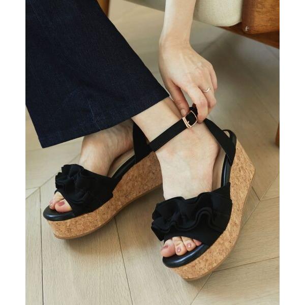 MAJESTIC LEGON（マジェスティックレゴン） フカフカフリルサンダル