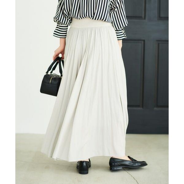 le.coeur blanc（ルクールブラン） ウエストリブギャザーフレア