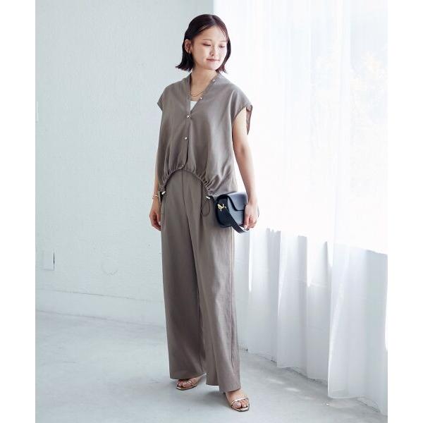 le.coeur blanc（ルクールブラン） ベルト付きリネンライクワイド