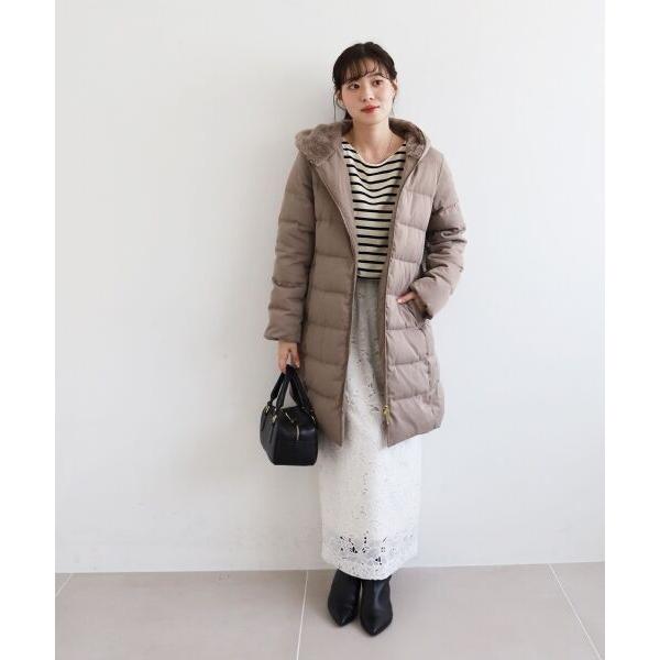 le.coeur blanc（ルクールブラン） ファーフードロングダウン