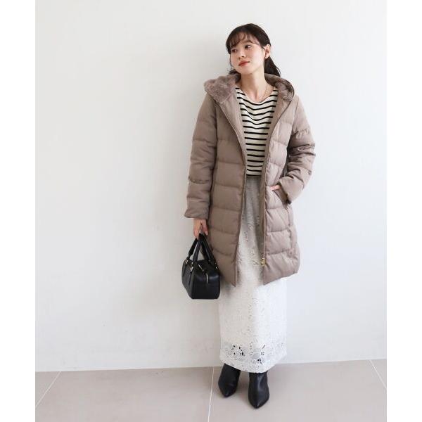 le.coeur blanc（ルクールブラン） ファーフードロングダウン