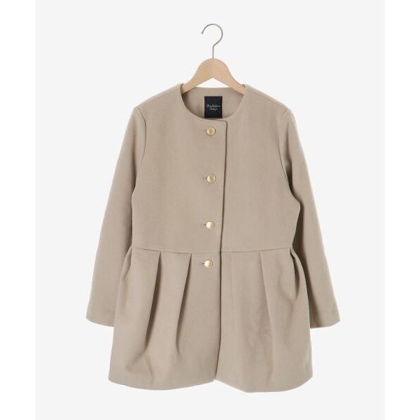 le.coeur blanc（ルクールブラン） ウールペプラムノーカラーコート